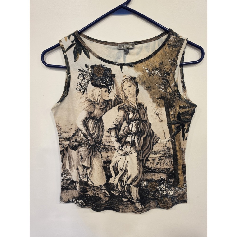 Vento Renaissance Art Print Tank Top Sleeveless Fairy Grunge Whimsigoth SM